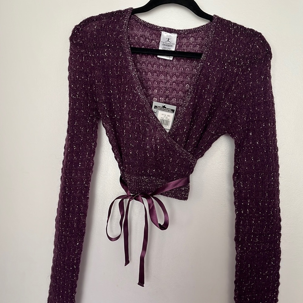 DANSKIN | Cropped Mohair Wrap Sz L